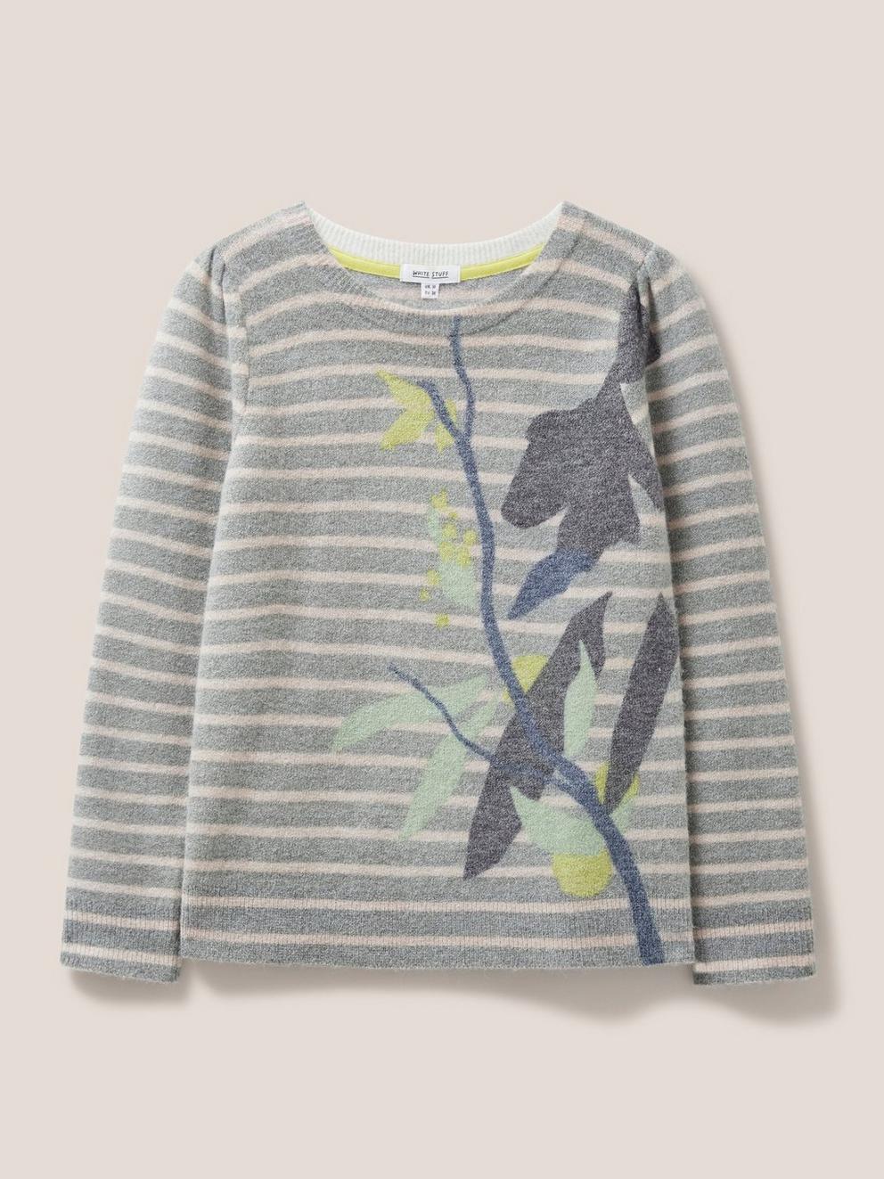 JULIE JUMPER in GREY MLT - FLAT FRONT