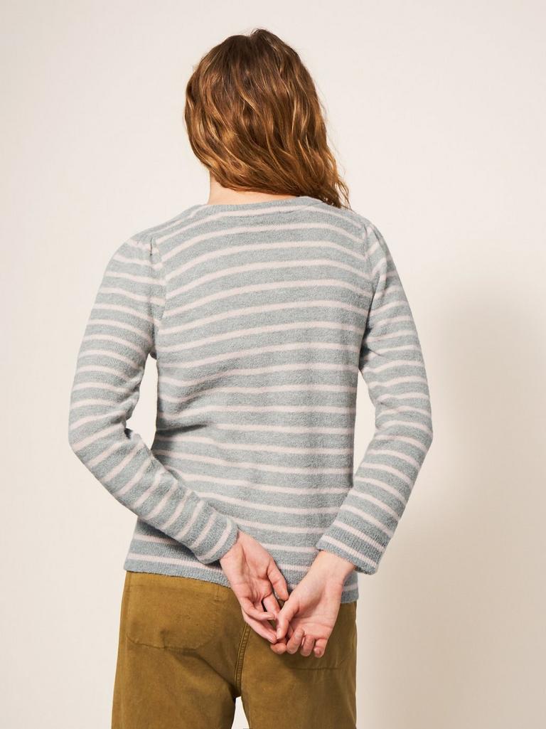 JULIE JUMPER in GREY MLT - MODEL BACK