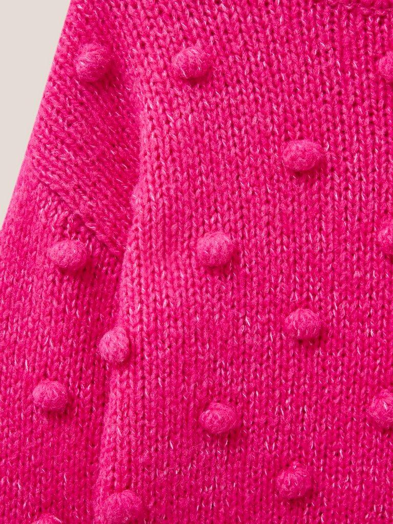 BOBBLE JUMPER in BRT PINK - FLAT DETAIL