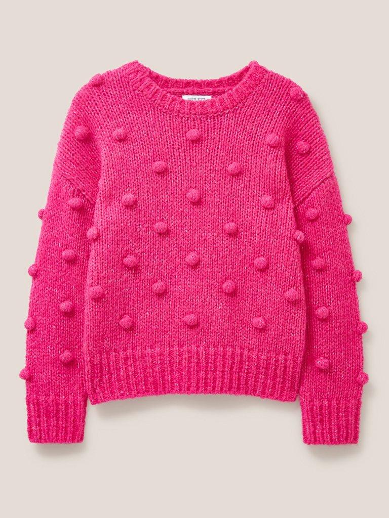 BOBBLE JUMPER in BRT PINK - FLAT FRONT