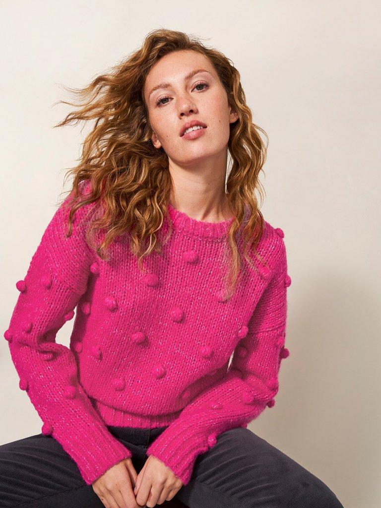 Pink knitted outlet jumper