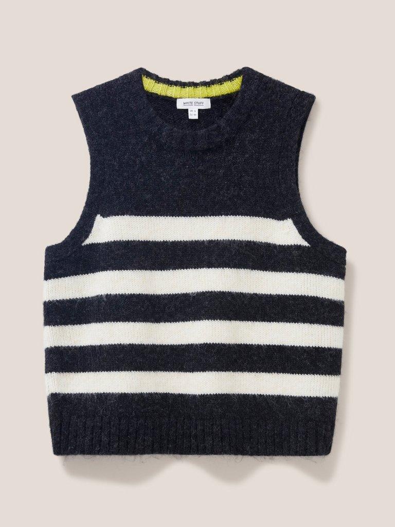 STRIPE TANK in BLK MLT - FLAT FRONT