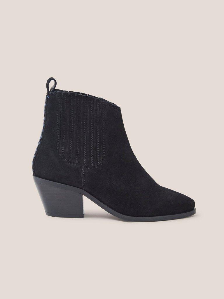 Cherry Suede Ankle Boot in PURE BLK - LIFESTYLE