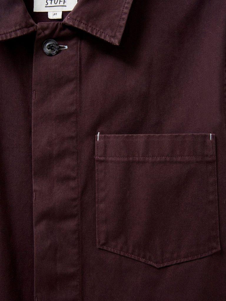 Everade Shacket in DK PLUM - FLAT DETAIL