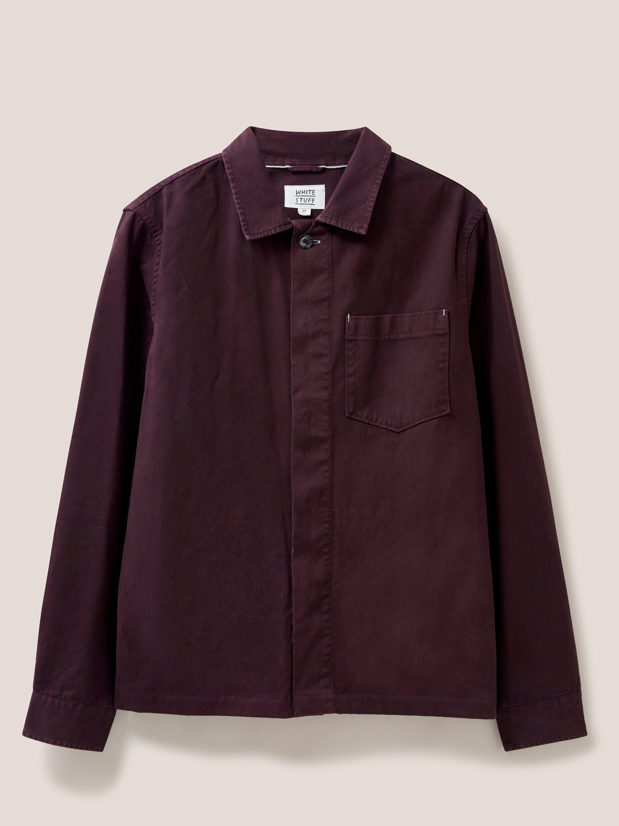 Everade Shacket in DK PLUM - FLAT FRONT