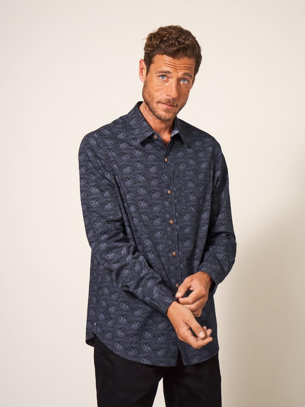 Duck Printed Shirt in DARK NAVY - LIFESTYLE