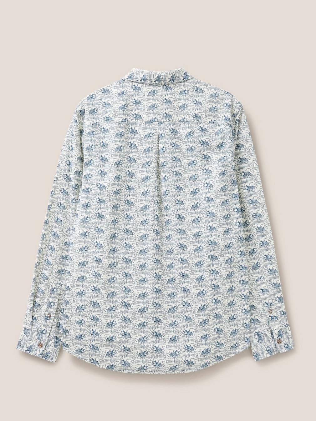 Duck Printed Shirt in NAT WHITE - FLAT BACK