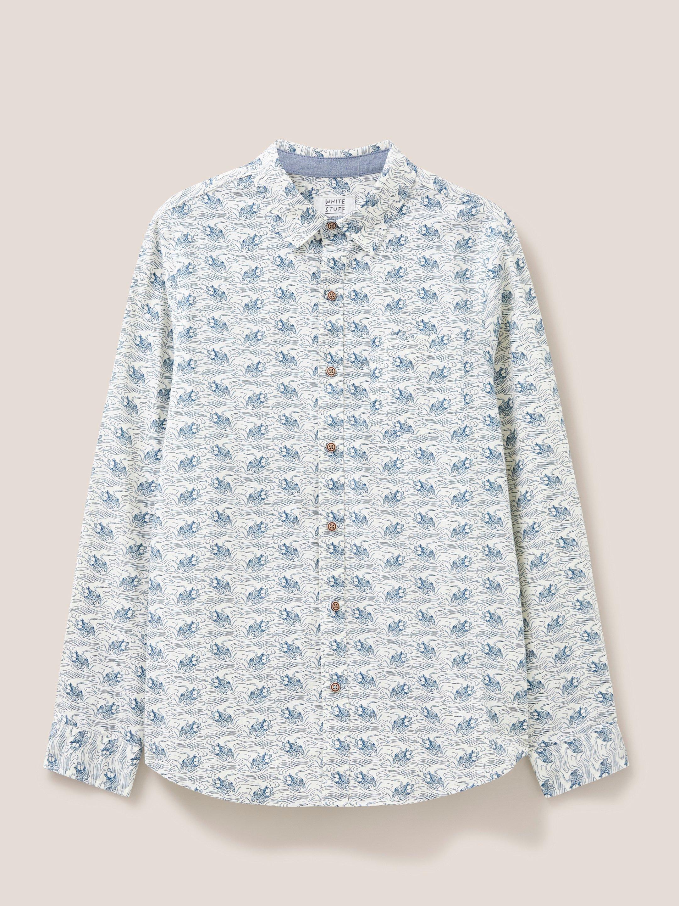 Duck Printed Shirt in NAT WHITE - FLAT FRONT