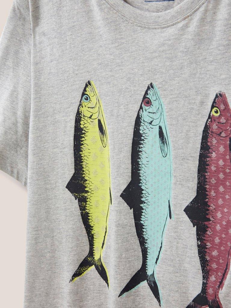 Fish Graphic Jersey TShirt in LGT NAT - FLAT DETAIL