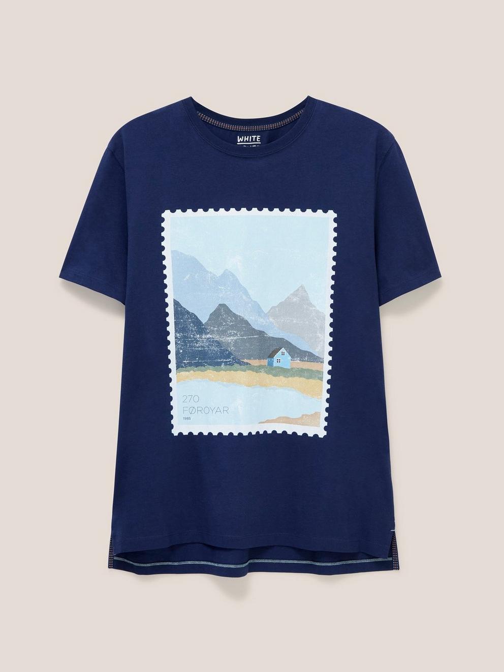 Foroyar Graphic Tshirt in FR NAVY - FLAT FRONT