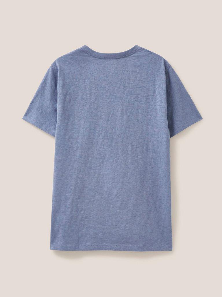 Superkilen Graphic Tshirt in MID BLUE - FLAT BACK