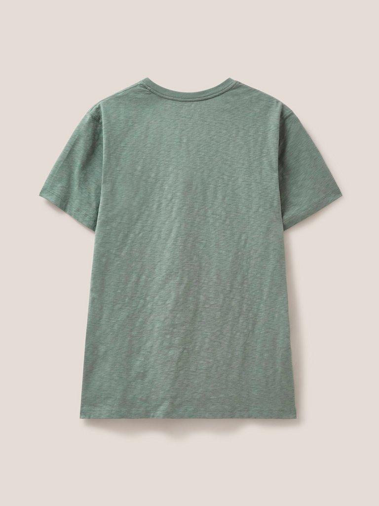 Trawler Graphic Tshirt in DUS GREEN - FLAT BACK