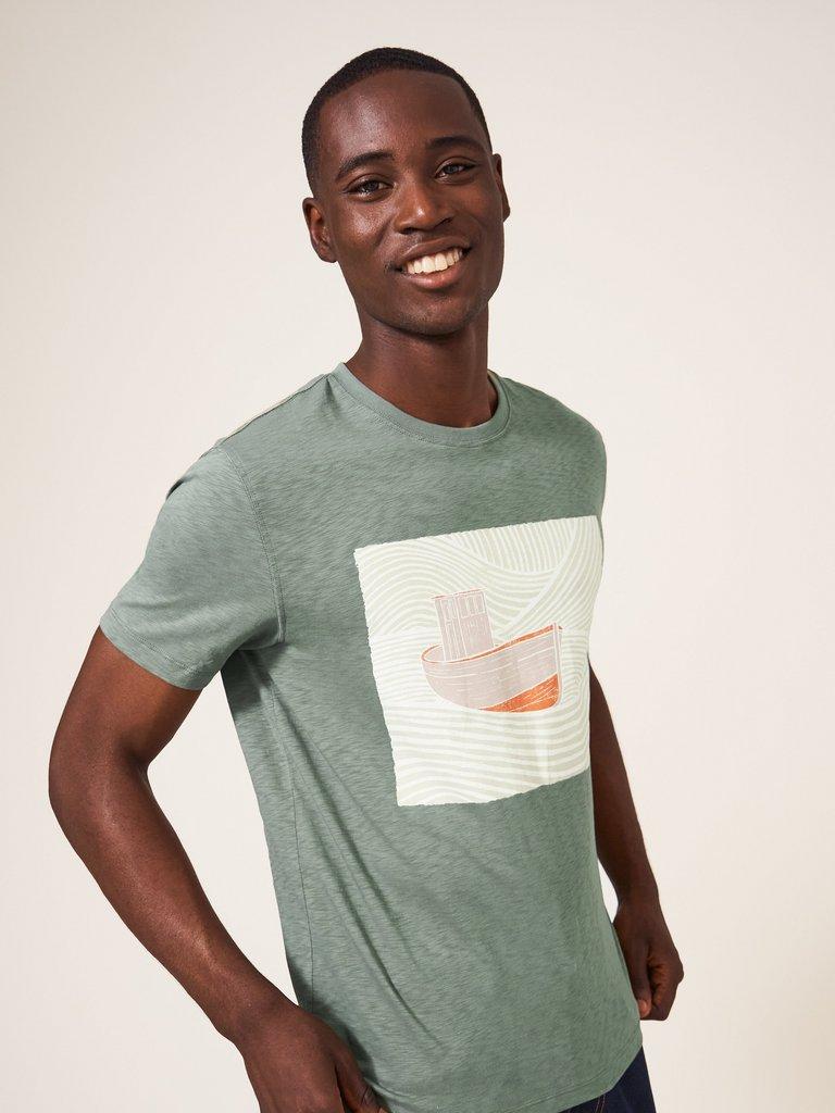 Trawler Graphic Tshirt in DUS GREEN - LIFESTYLE