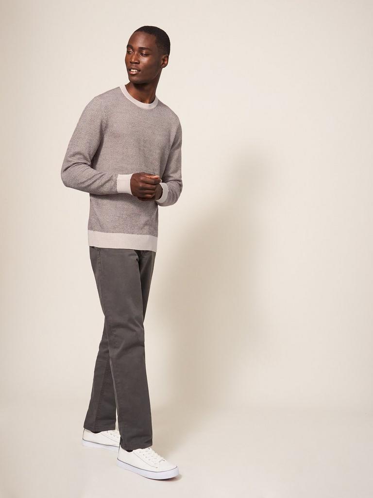 Grey merino wool clearance jumper