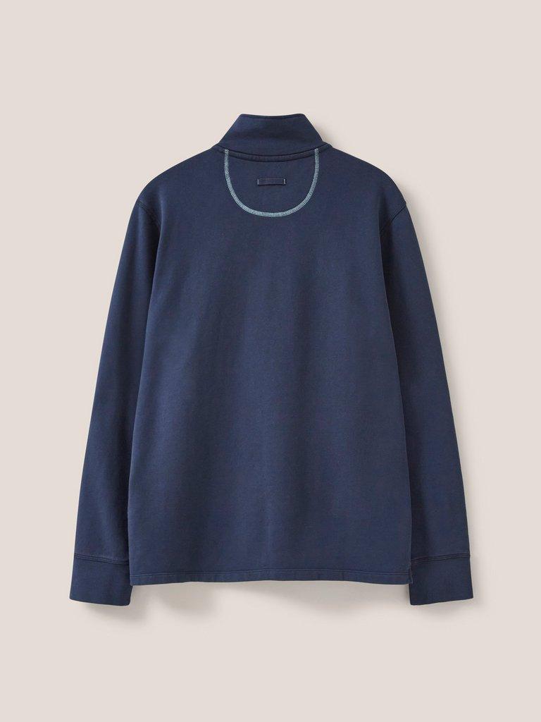 Hilton Zip Neck in DARK NAVY - FLAT BACK