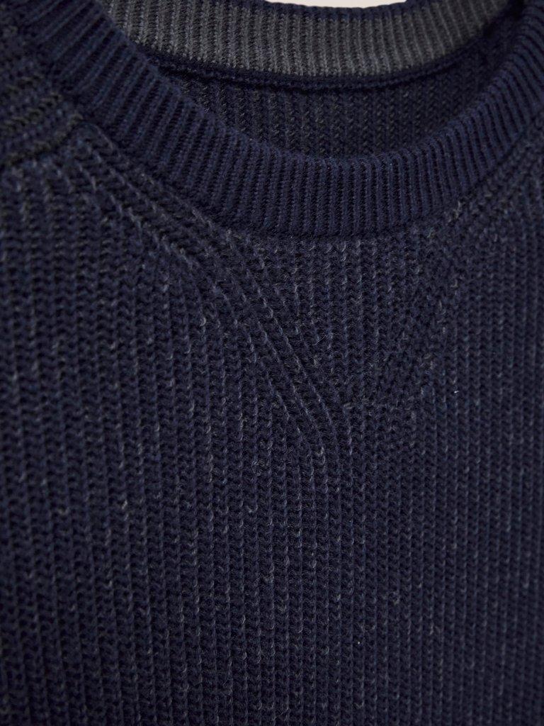 Pentire Crew in DARK NAVY - FLAT DETAIL