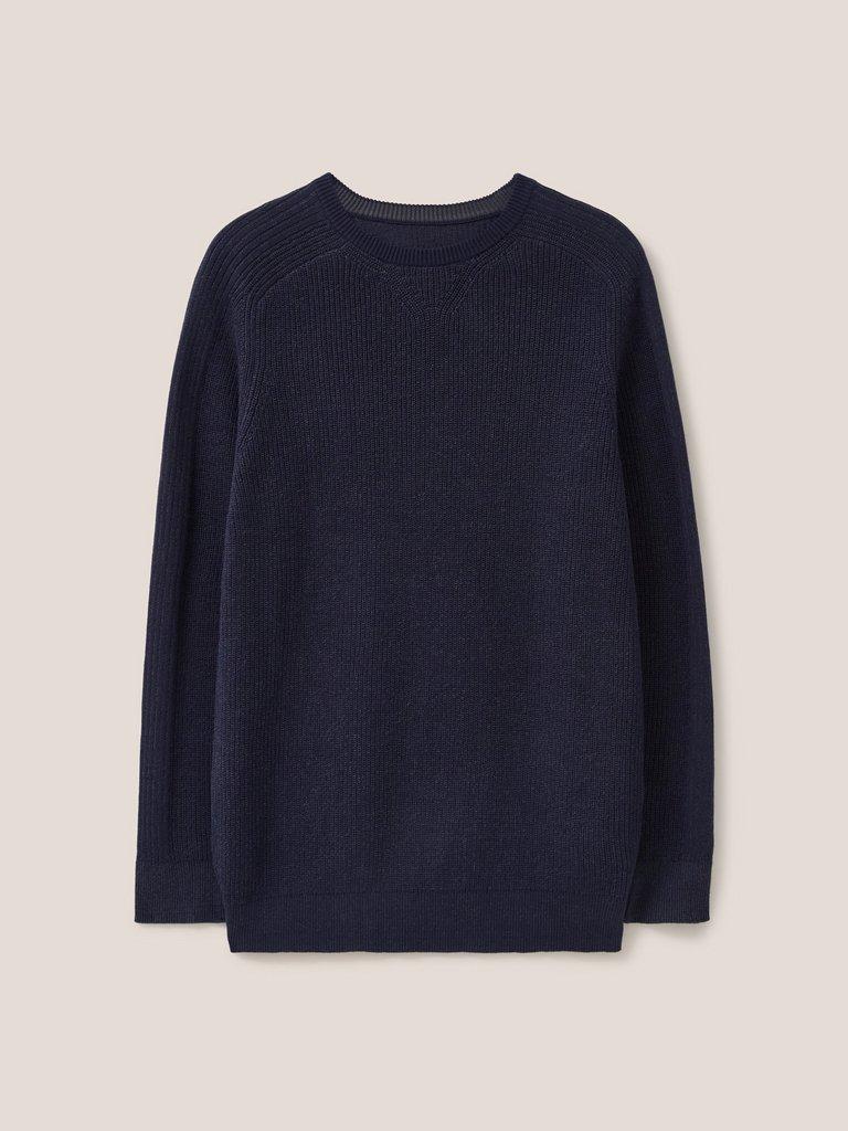 Pentire Crew in DARK NAVY - FLAT FRONT