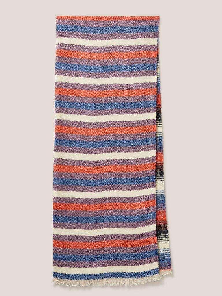 Selma Midweight Scarf in BLUE MLT - FLAT FRONT