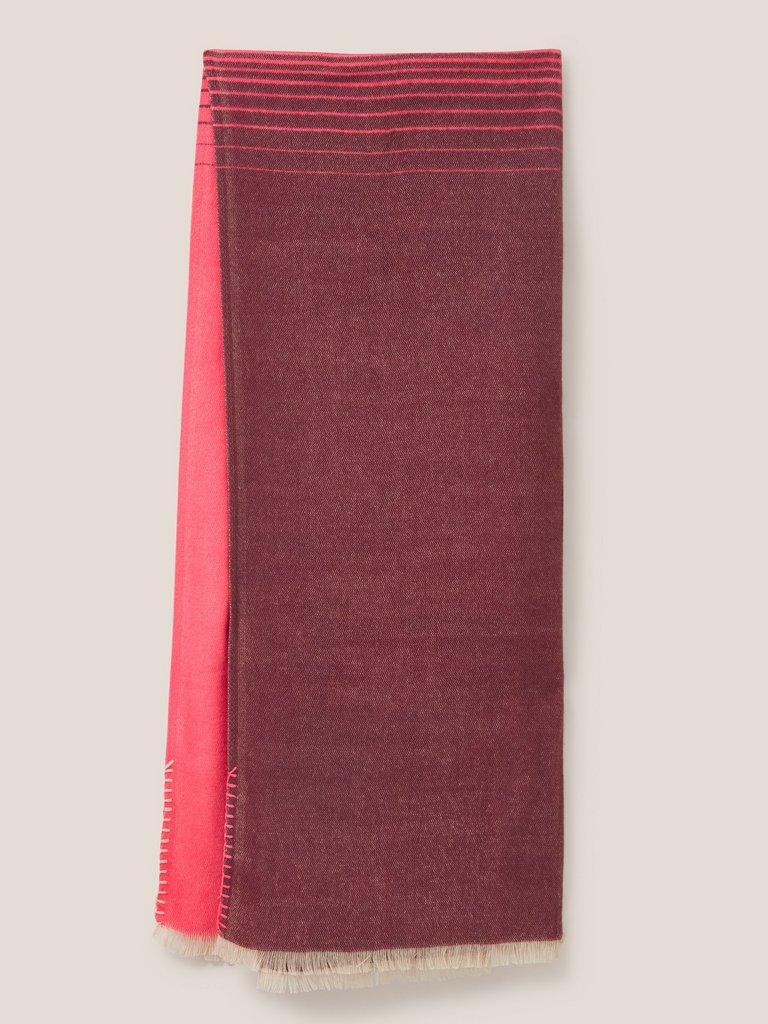 Selma Scarf Midweight in BRT PINK - FLAT BACK