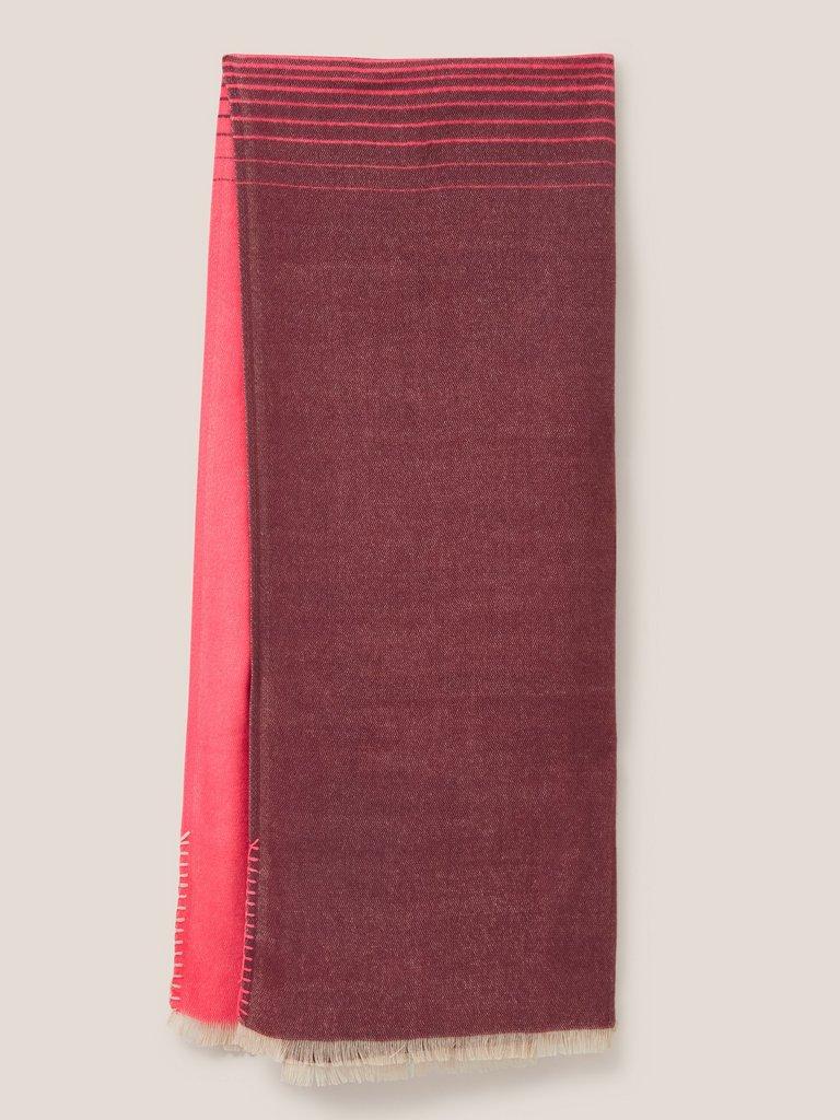 Selma Midweight Scarf in BRT PINK - FLAT BACK