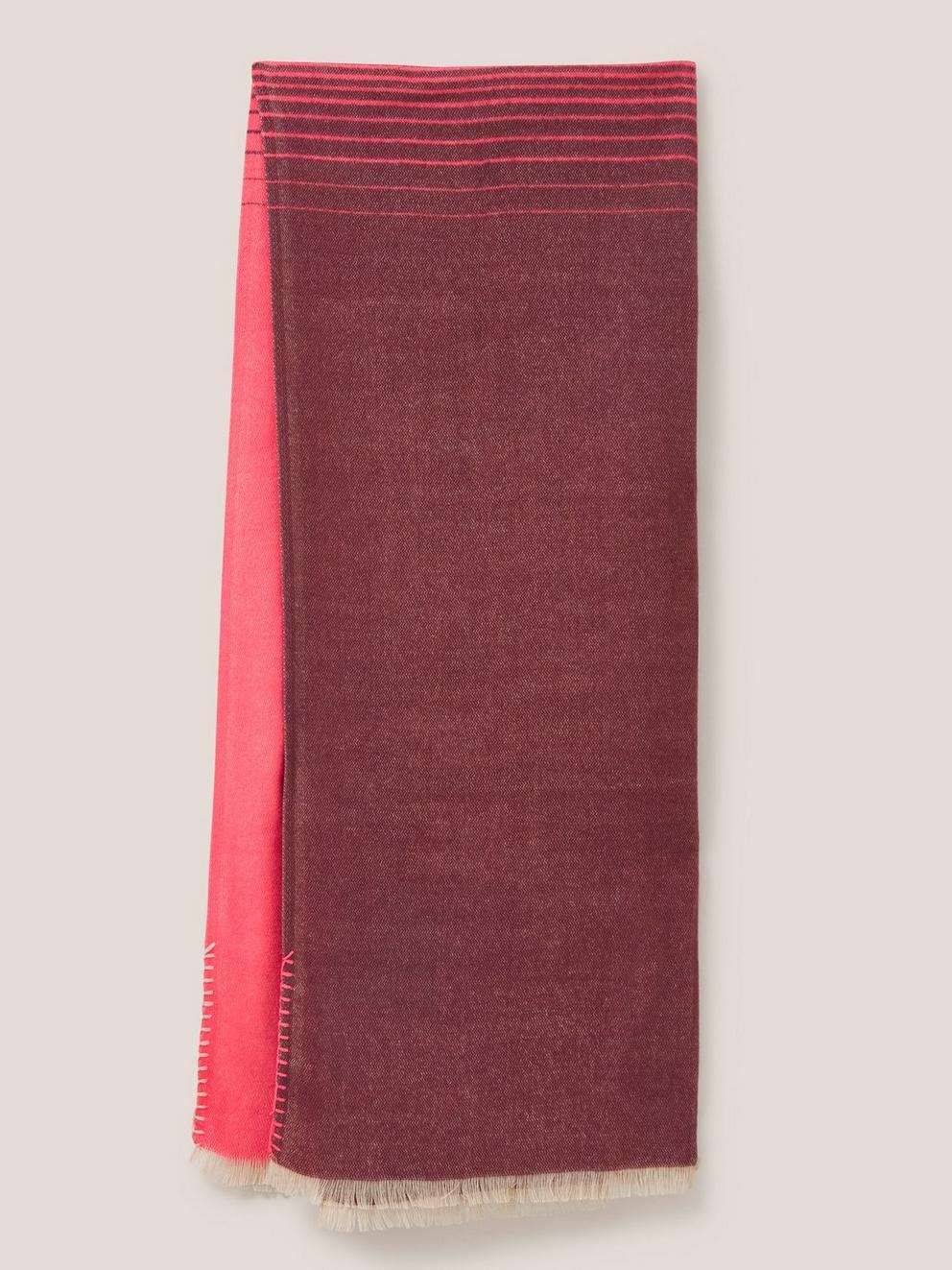 Selma Scarf Midweight in BRT PINK - FLAT BACK