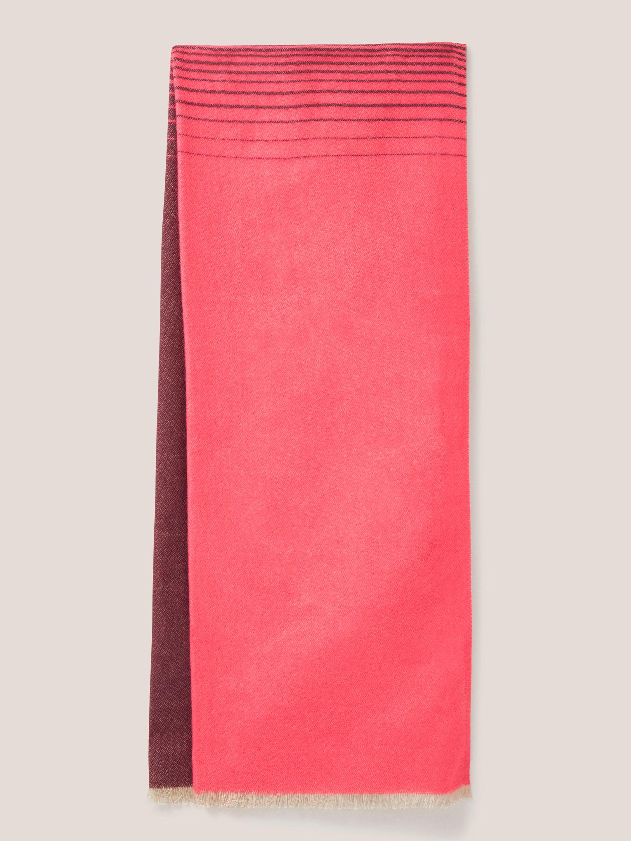 Selma Midweight Scarf in BRT PINK - FLAT FRONT