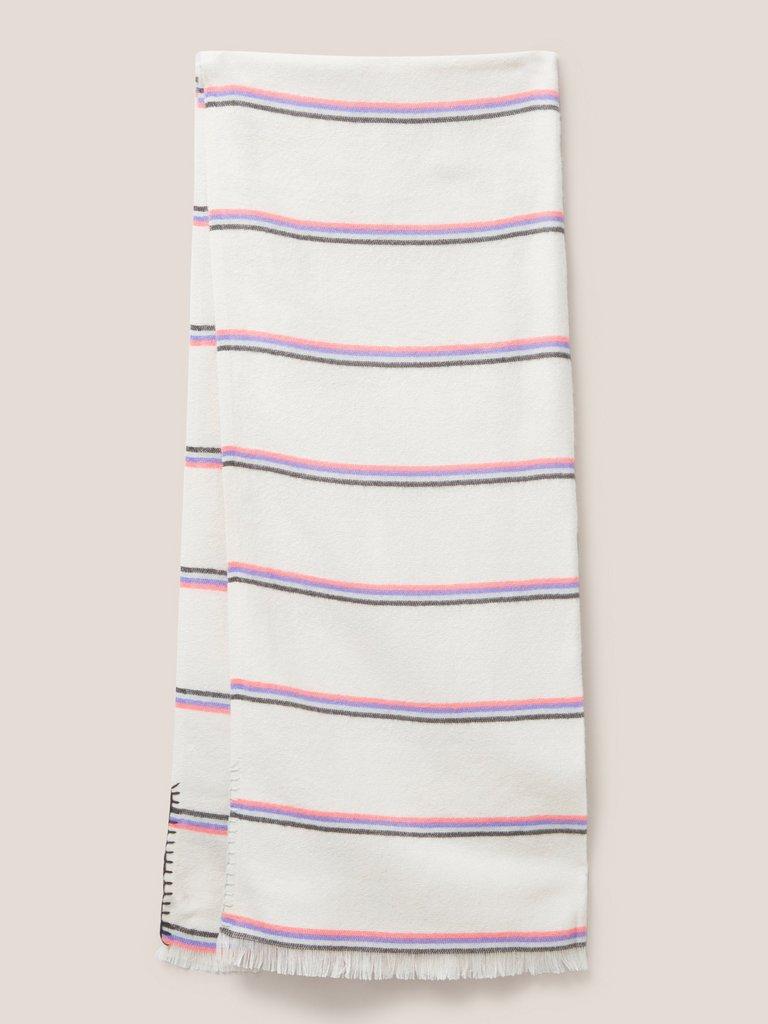 Selma Midweight Scarf in PINK MLT - FLAT BACK
