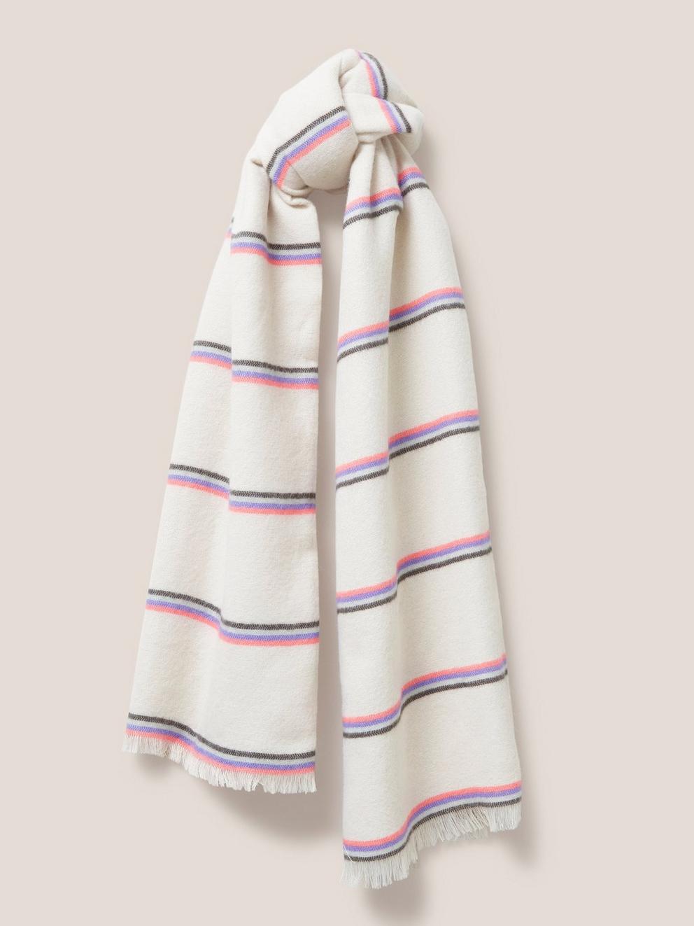 Selma Scarf Midweight in PINK MLT - MODEL FRONT