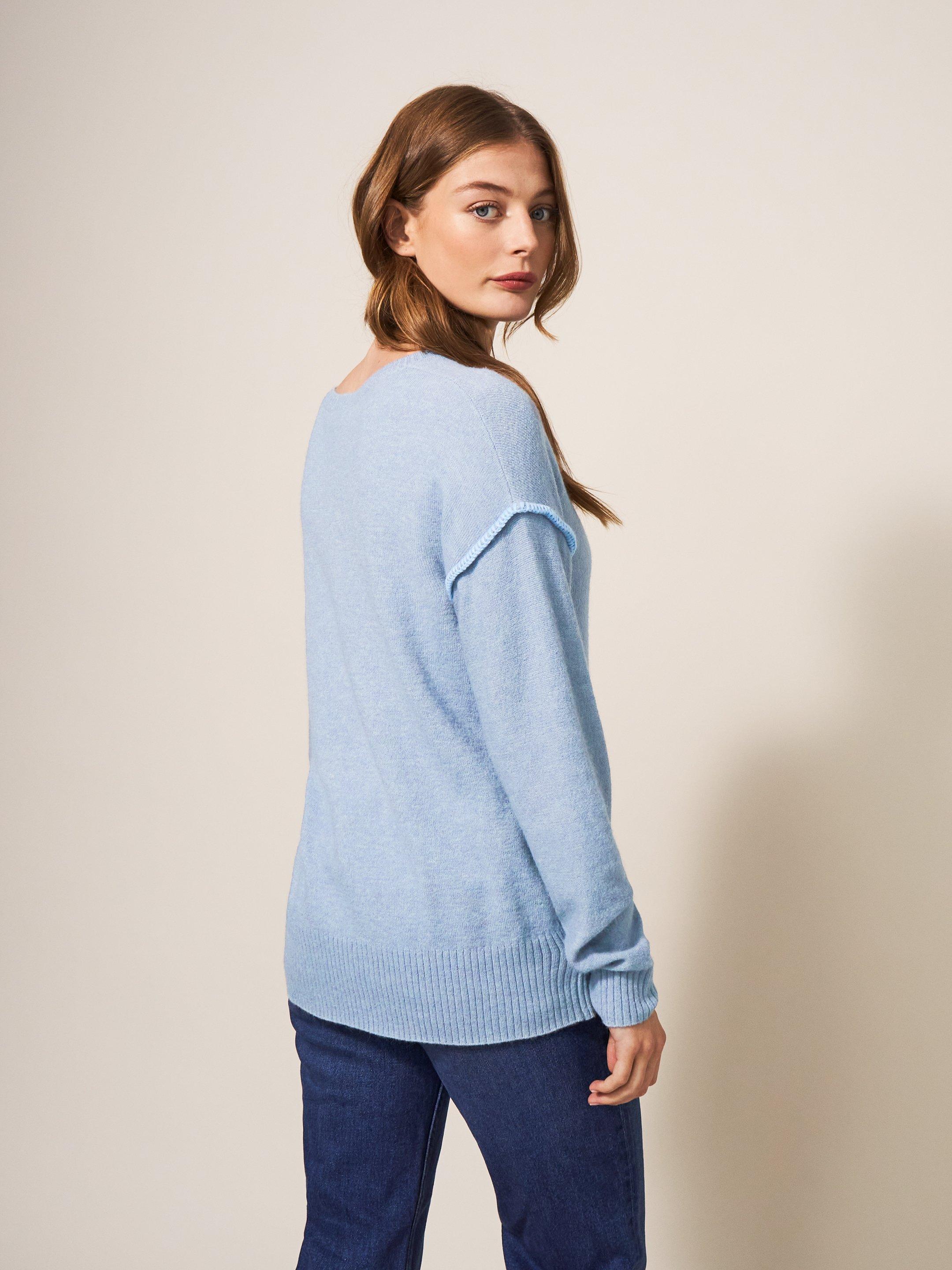 RIPPLE JUMPER in MID BLUE | White Stuff