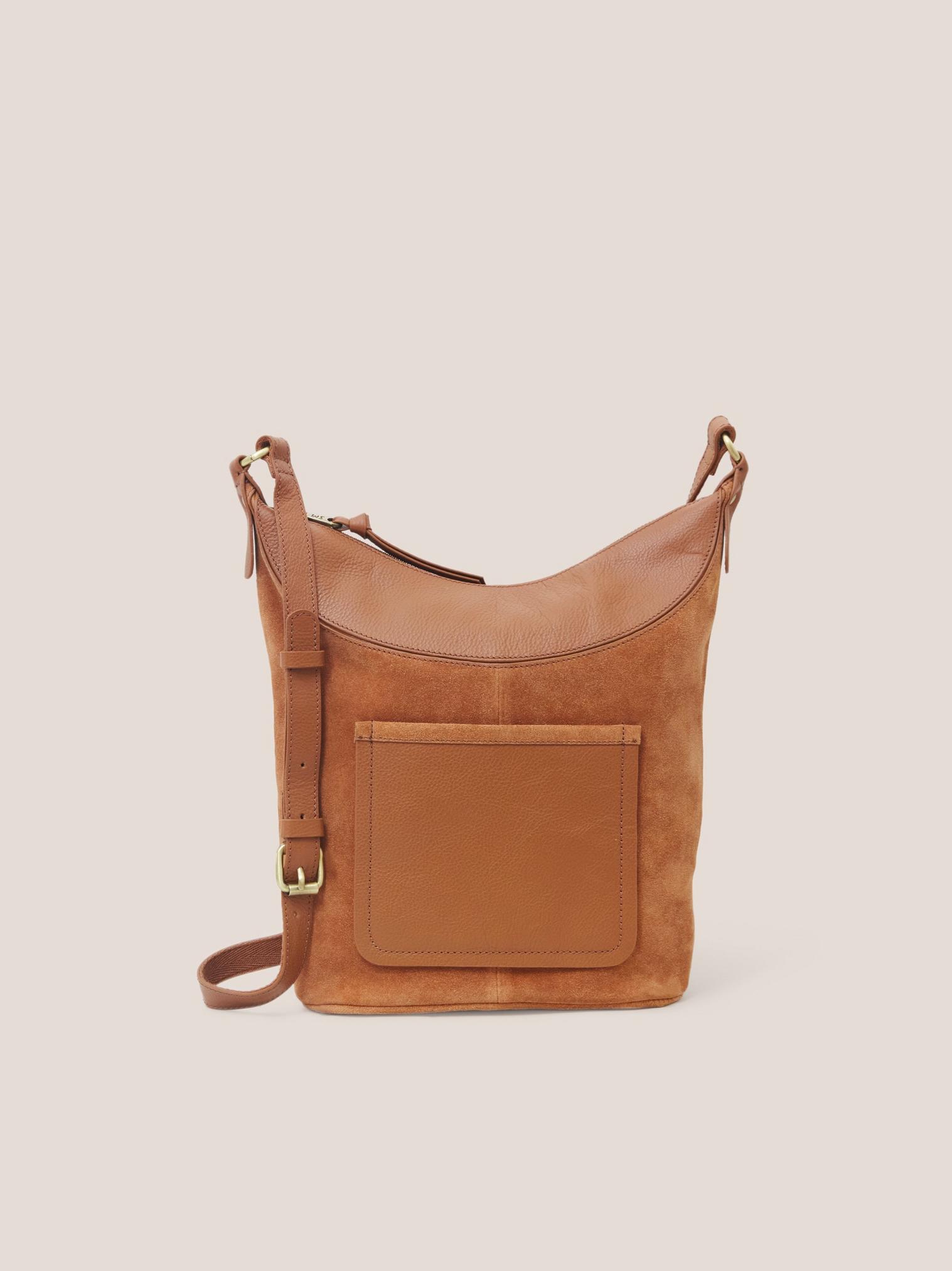 Tan suede cross body bag sale