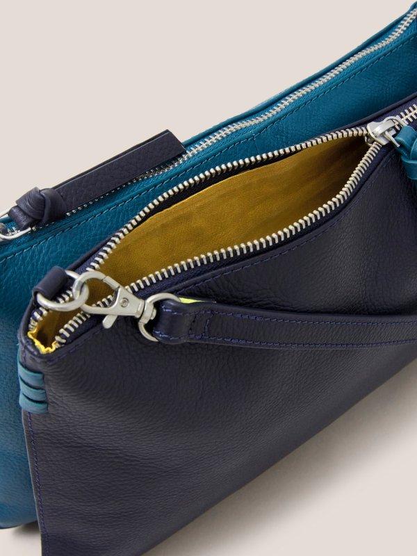 Convertible Double Pouch Bag in NAVY MULTI - FLAT DETAIL