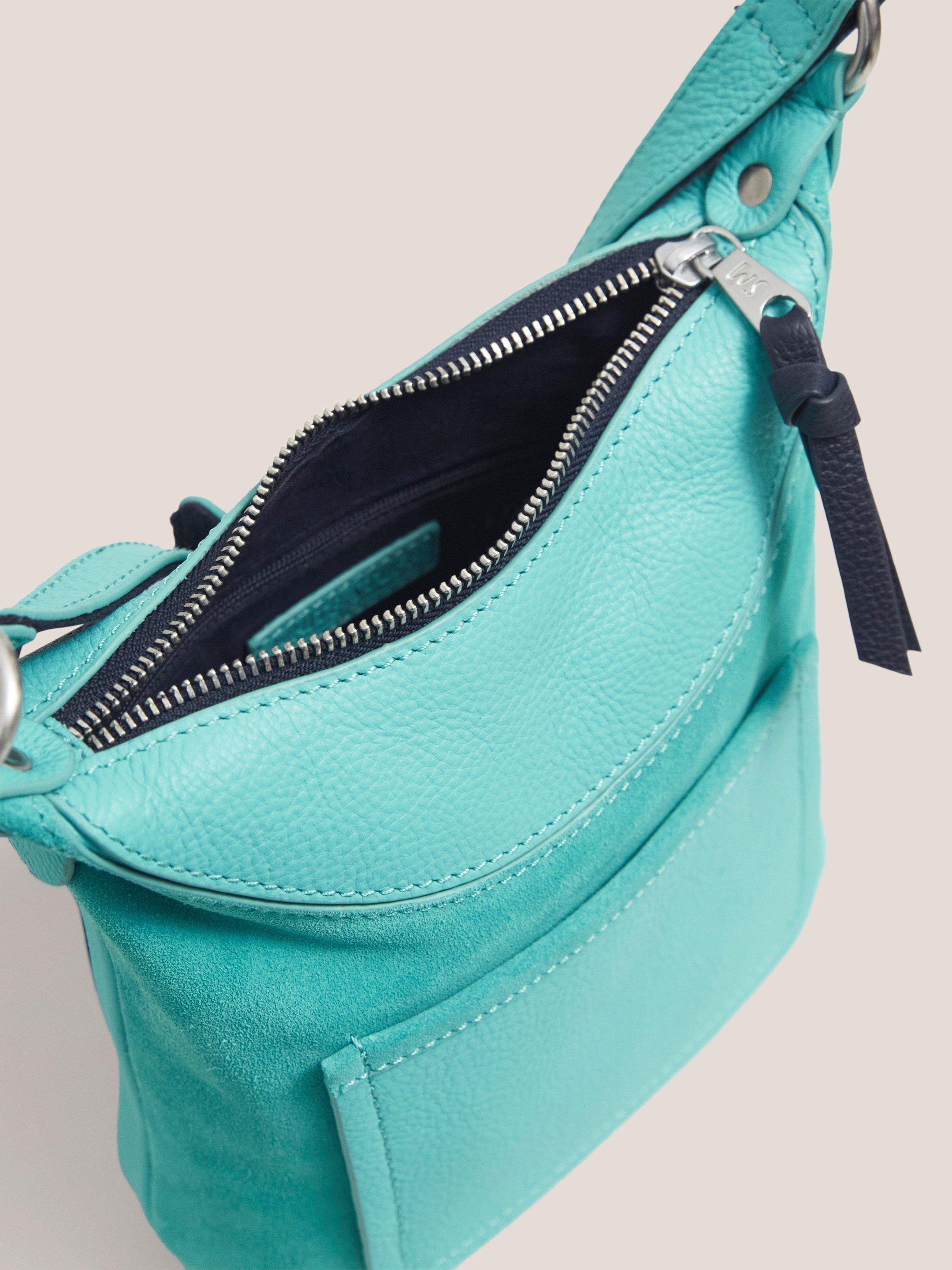 Teal leather crossbody bag new arrivals