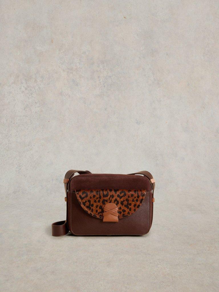 Lola Leather Camera Bag in BROWN MLT - LIFESTYLE