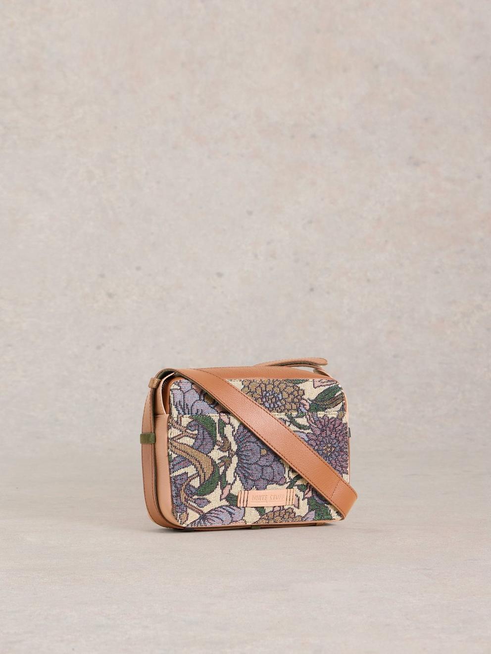 Lola Leather Camera Bag in PINK MLT - FLAT BACK