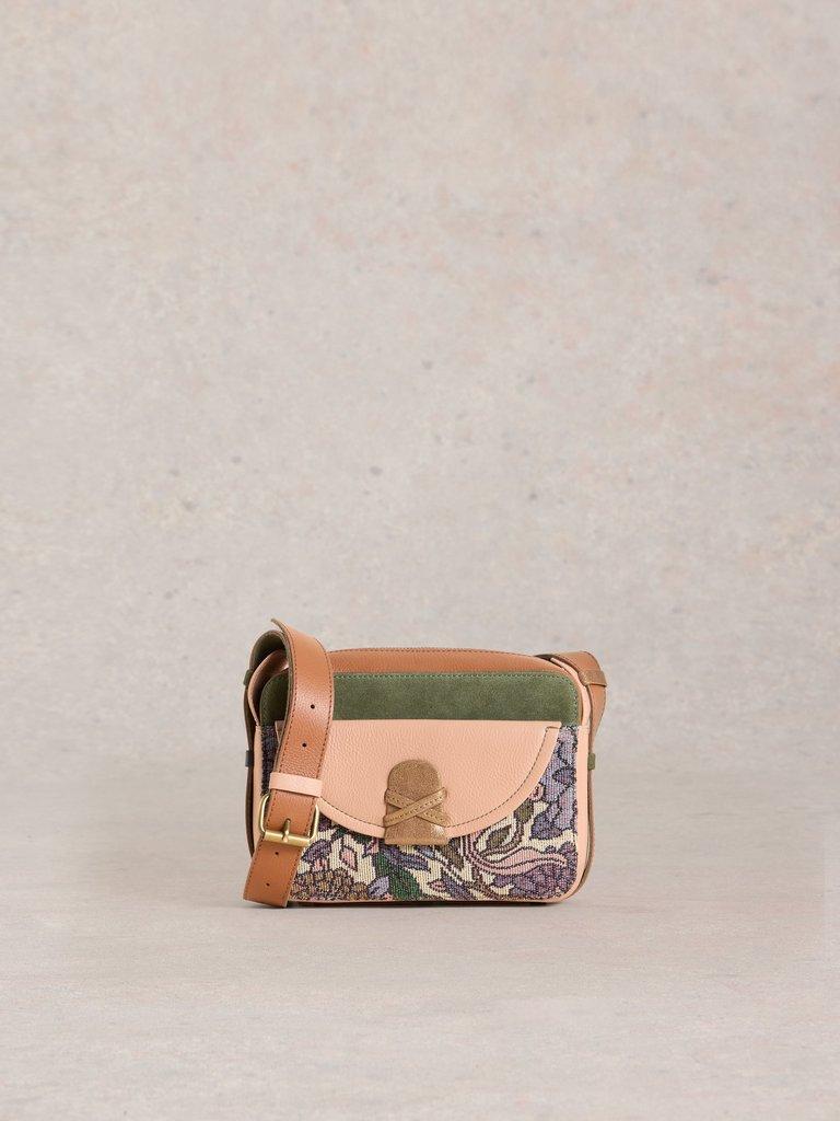 Lola Leather Camera Bag in PINK MLT - LIFESTYLE