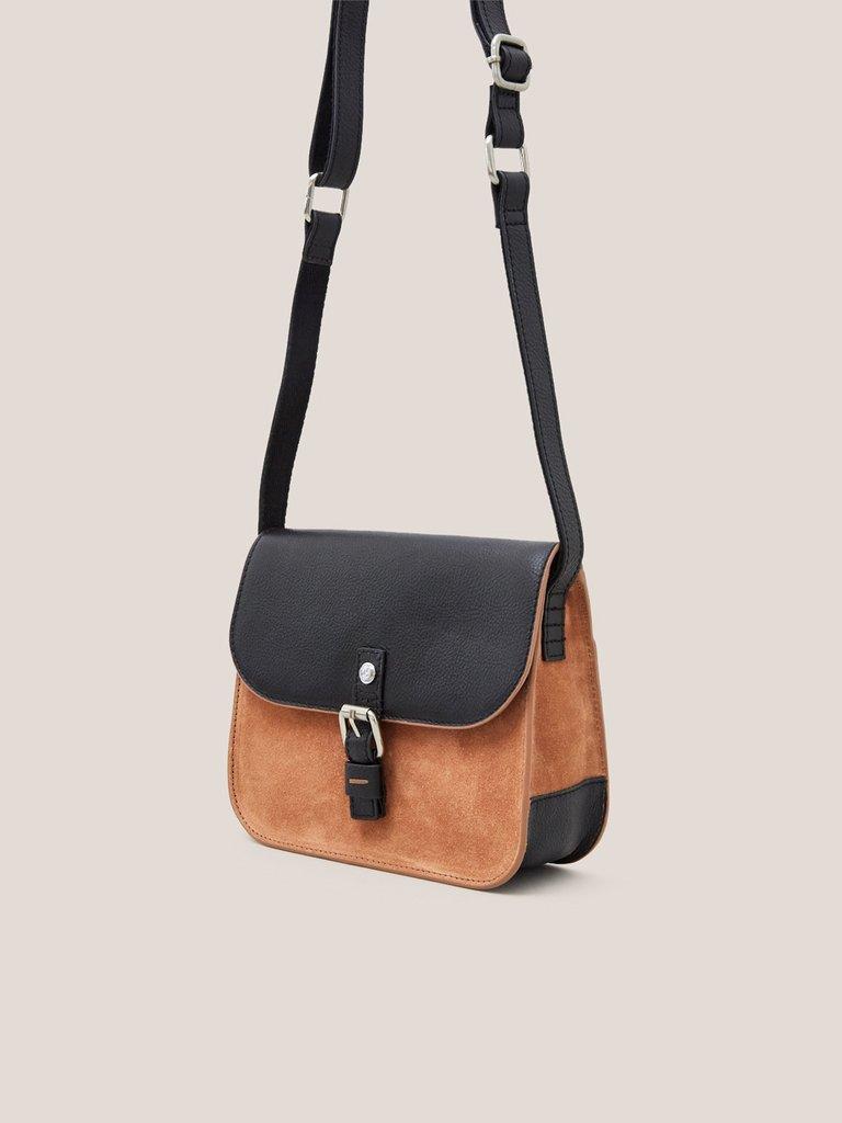 Eve Leather Satchel in BLK MLT - FLAT FRONT