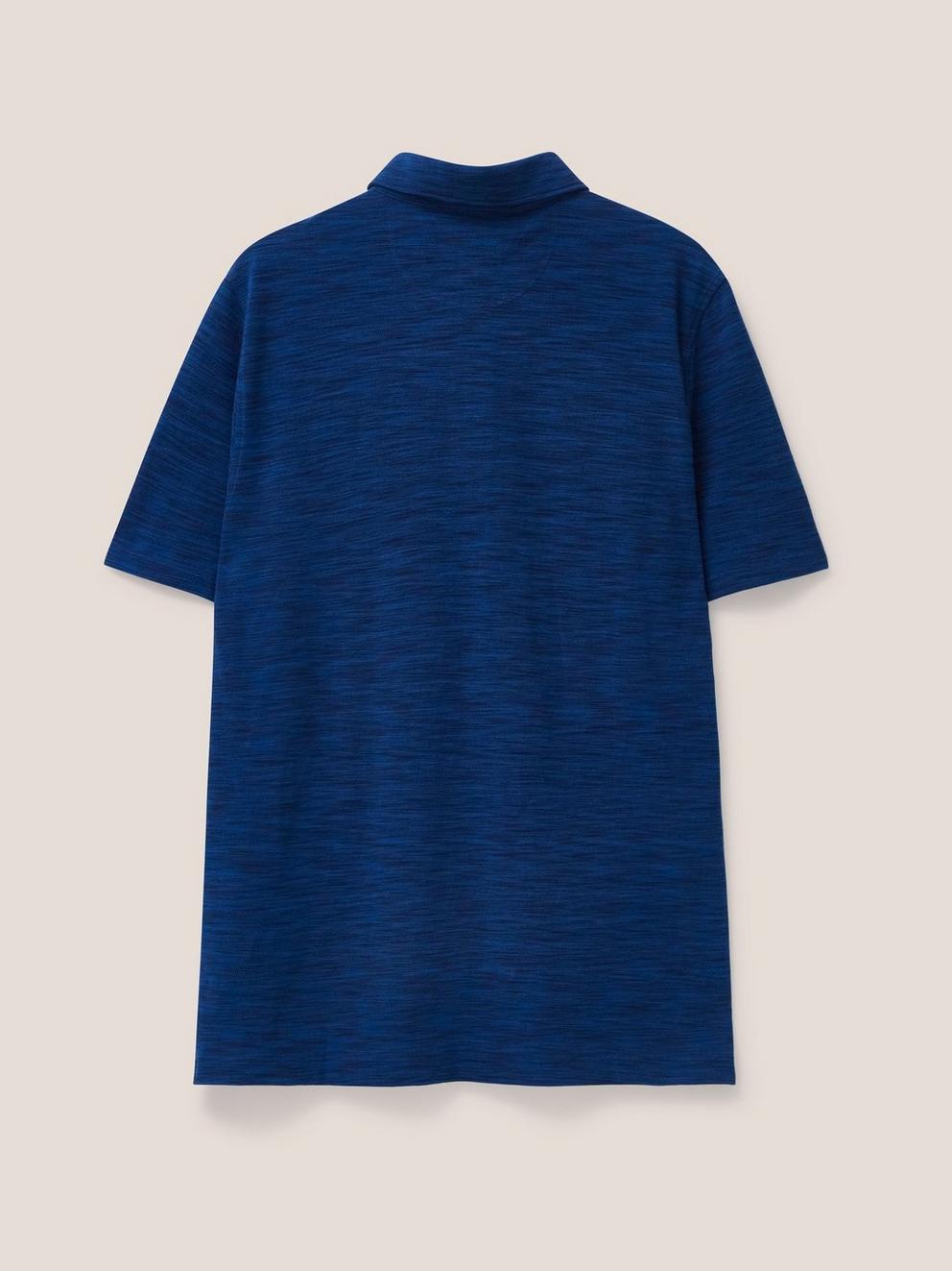 Spacedye Polo in DARK NAVY - FLAT BACK