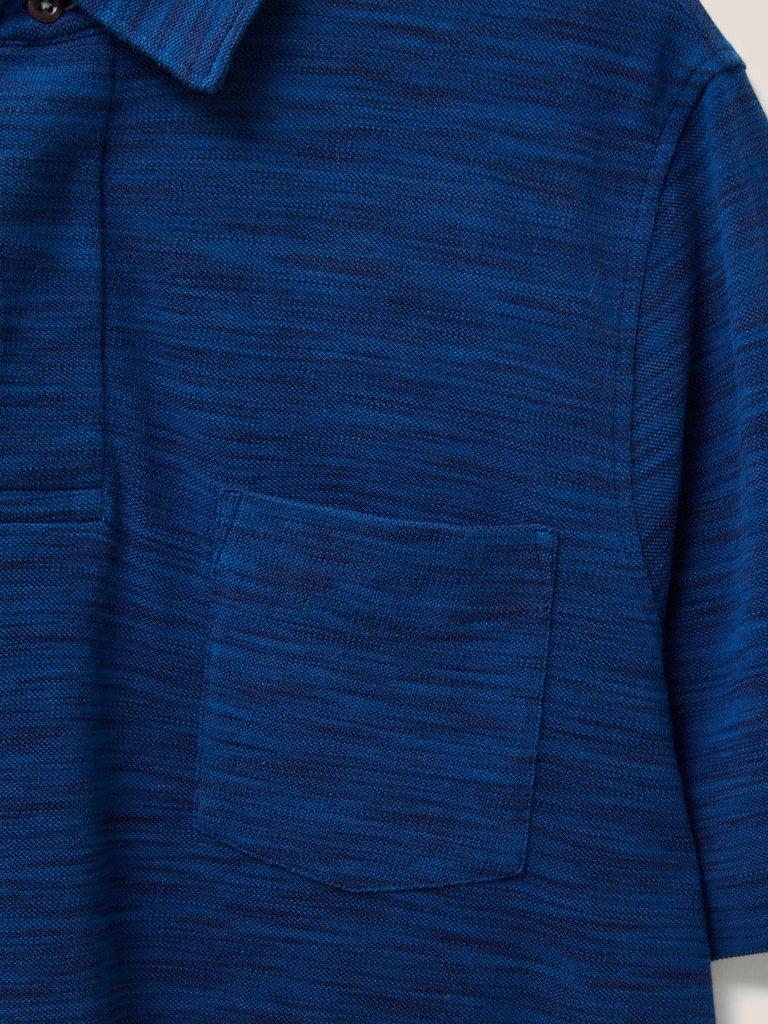 Spacedye Polo in DARK NAVY - FLAT DETAIL