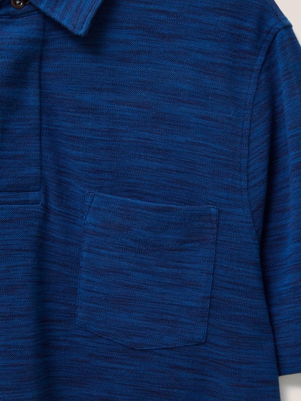 Spacedye Polo in DARK NAVY - FLAT DETAIL