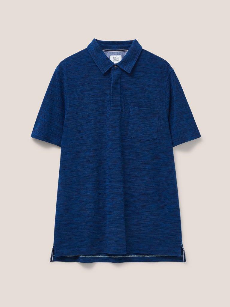 Spacedye Polo in DARK NAVY - FLAT FRONT