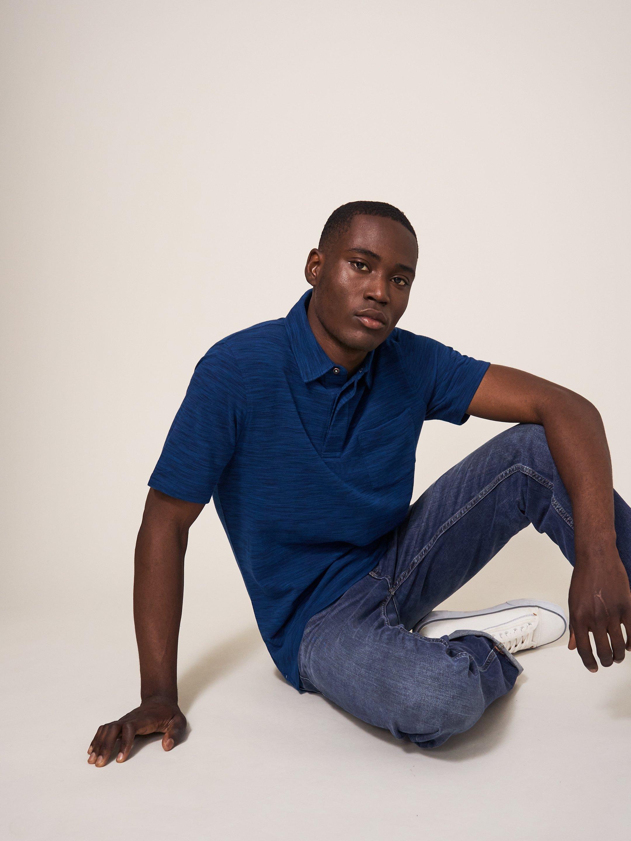 “Frozen in Tones” Waterless Dye Polo | Polar Navy NNY240
