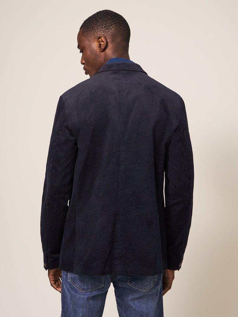 Finn Cord Jacket in DARK NAVY - MODEL BACK