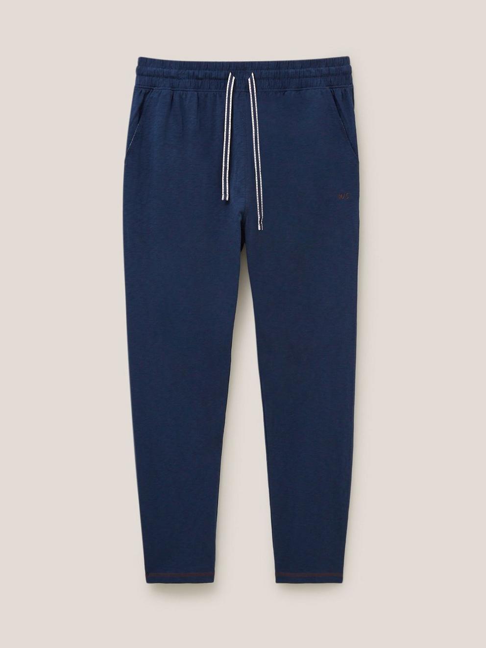 Robbie Jersey Trouser in FR NAVY - FLAT FRONT