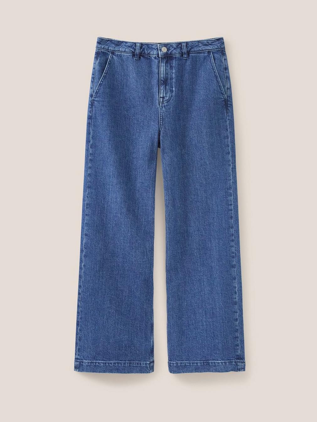 Sadie Wide Leg Jean in DK DENIM - FLAT FRONT