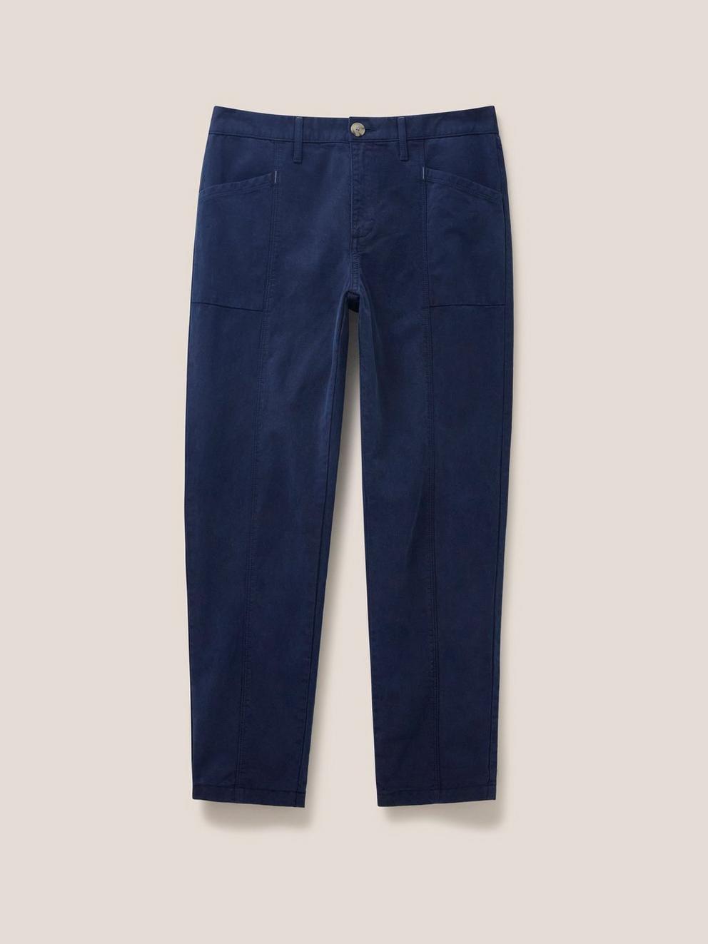 Thea Trouser in DARK NAVY - FLAT FRONT