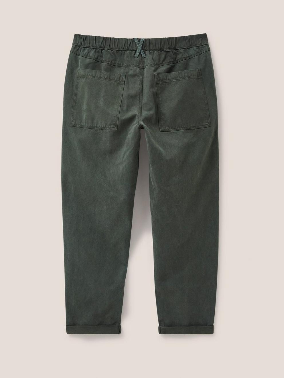 Thea Trouser in KHAKI GRN - FLAT BACK