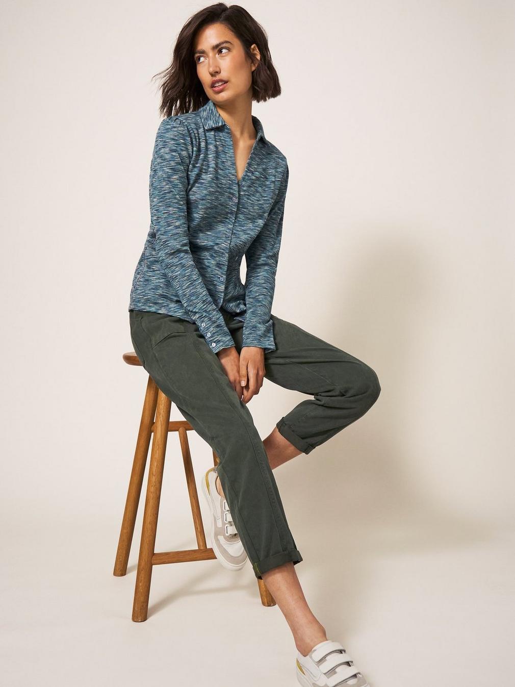 Thea Trouser in KHAKI GRN - LIFESTYLE