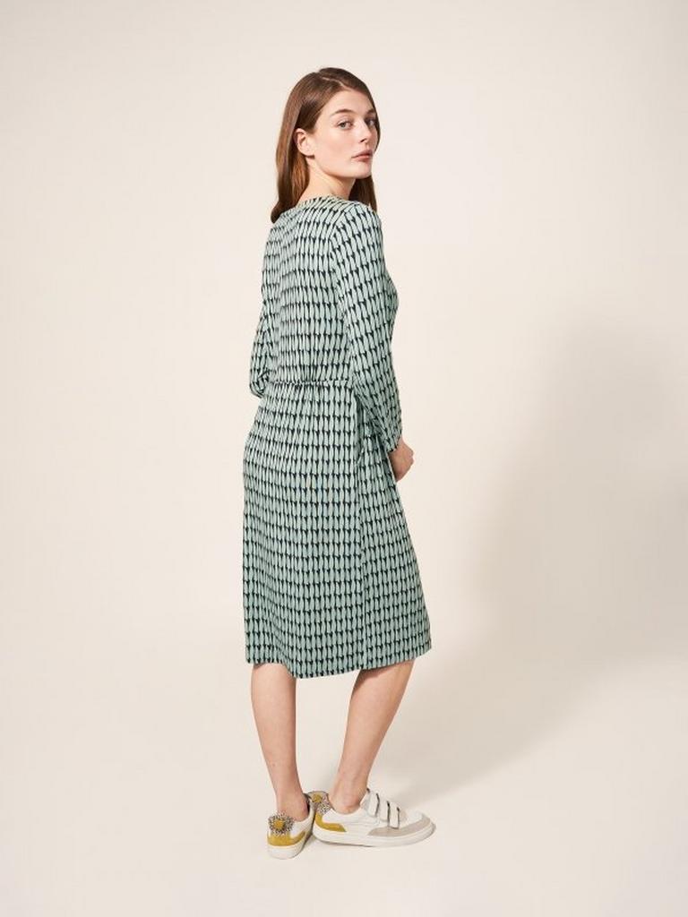 Tallie Dress in GREEN MULTI | White Stuff