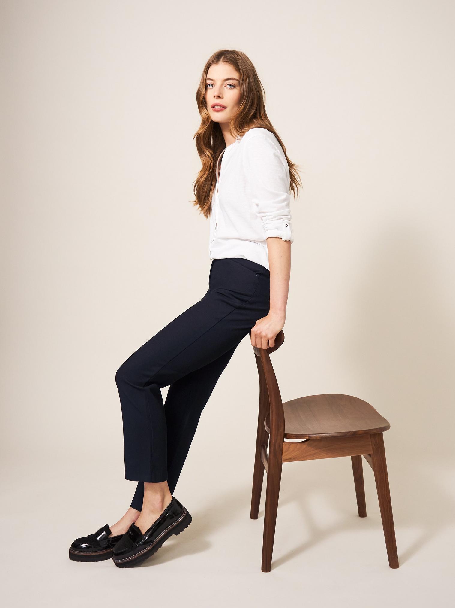 Savannah Stretch Trousers in PURE BLK - LIFESTYLE