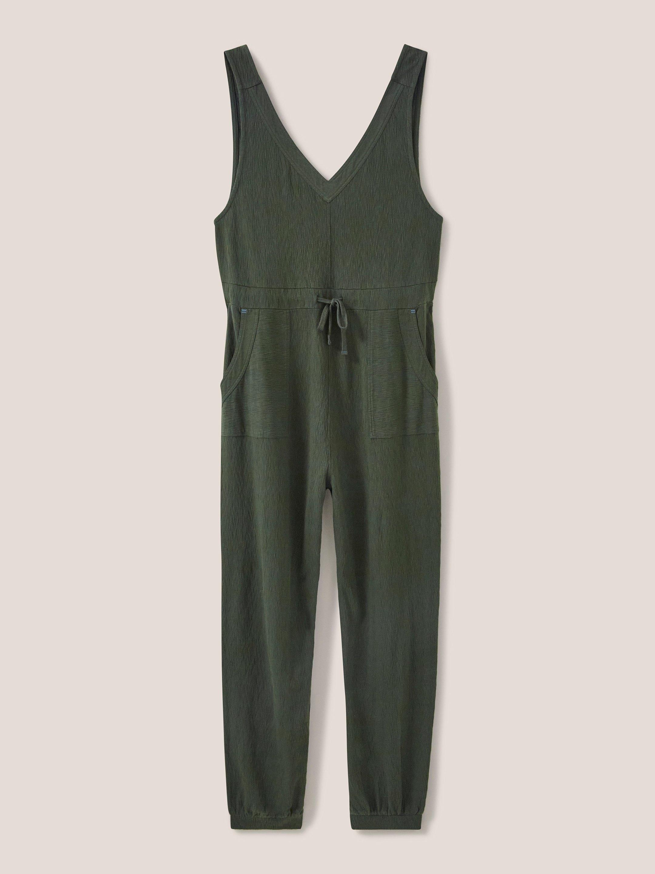 Khaki store jersey jumpsuit